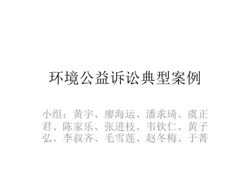 环境公益诉讼案例分析