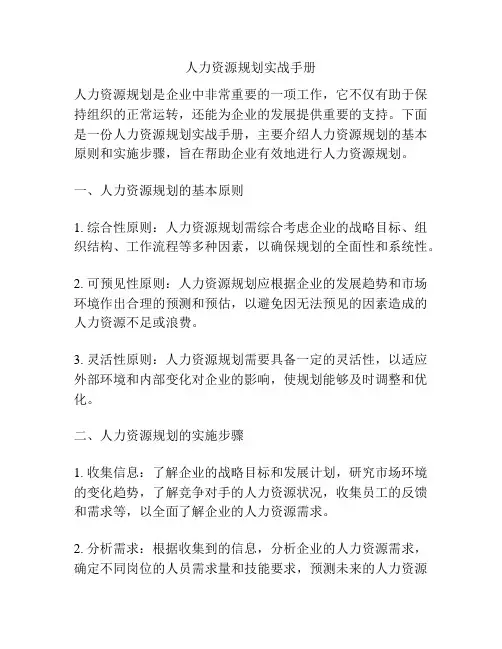 人力资源规划实战手册