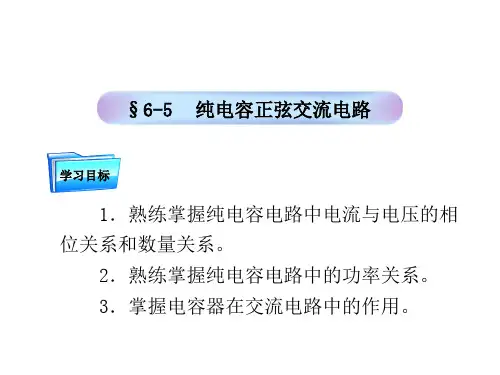 纯电容正弦交流电路