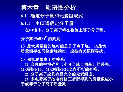 (新)有机化合物谱图解析-质谱图分析(一)