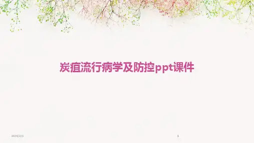 2024版年度炭疽流行病学及防控ppt课件