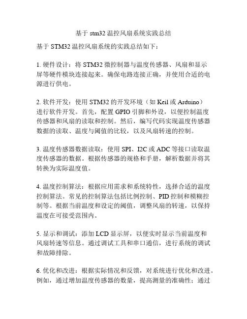 基于stm32温控风扇系统实践总结