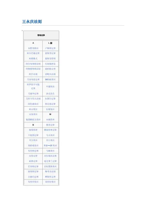 王永庆法则