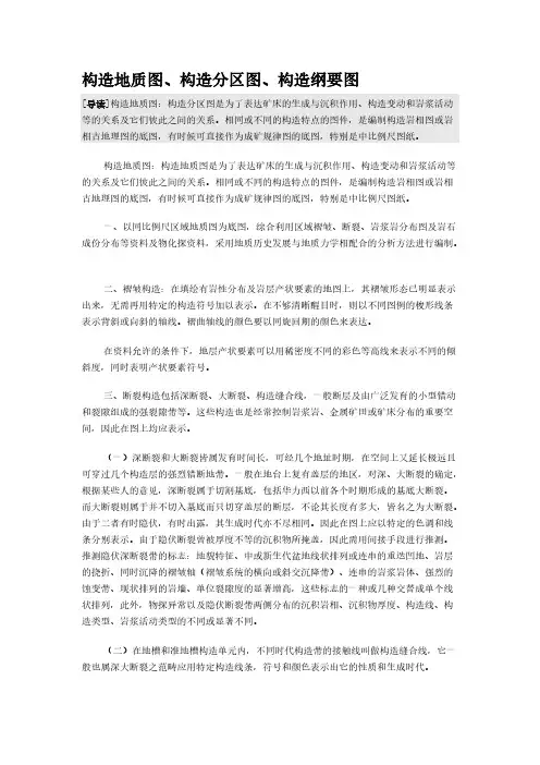 构造地质图、构造分区图、构造纲要图-推荐下载