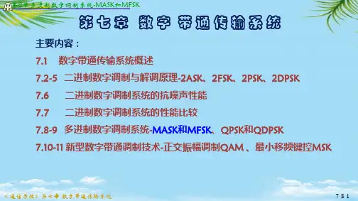 【精】cp多进制数字调制系统MASK和MFSK