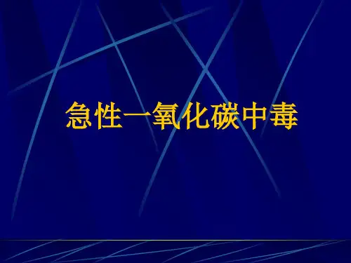 一氧化碳、镇静催眠药、酒精、毒品中毒资料