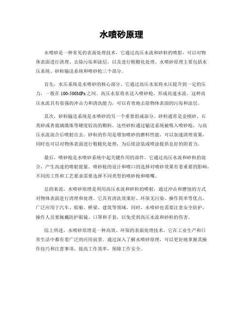水喷砂原理