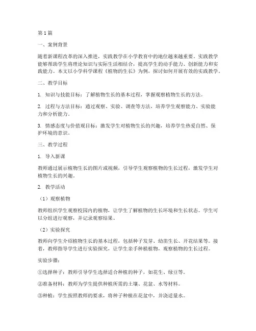 小学学科实践教学案例(3篇)