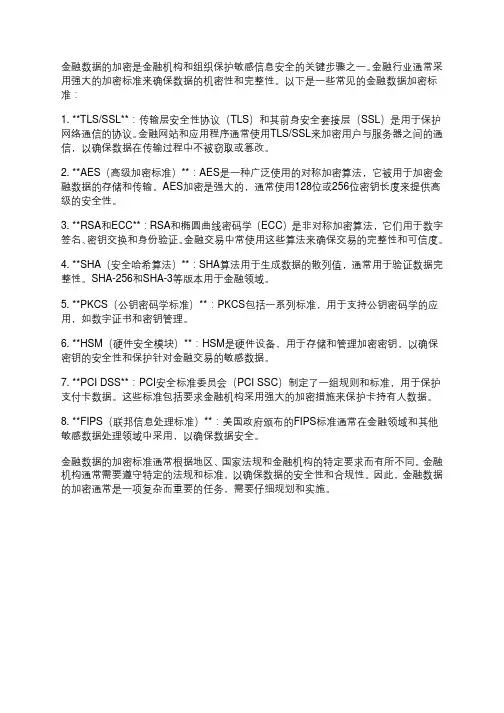 金融数据 加密标准