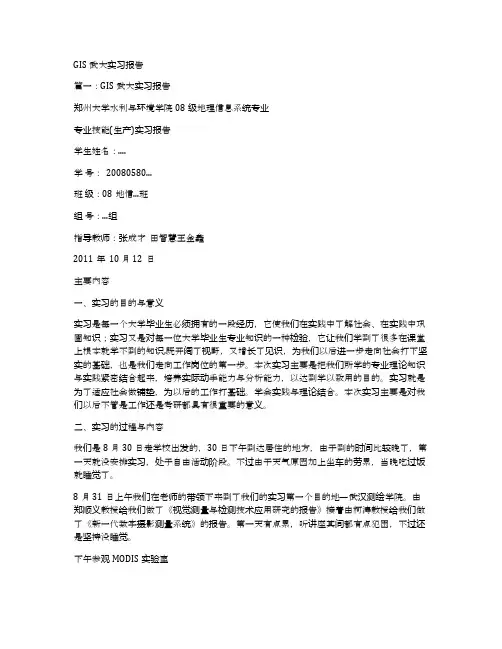 GIS武大实习报告