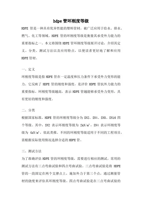 hdpe管环刚度等级