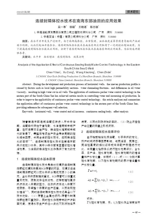 连续封隔体控水技术在南海东部油田的应用效果