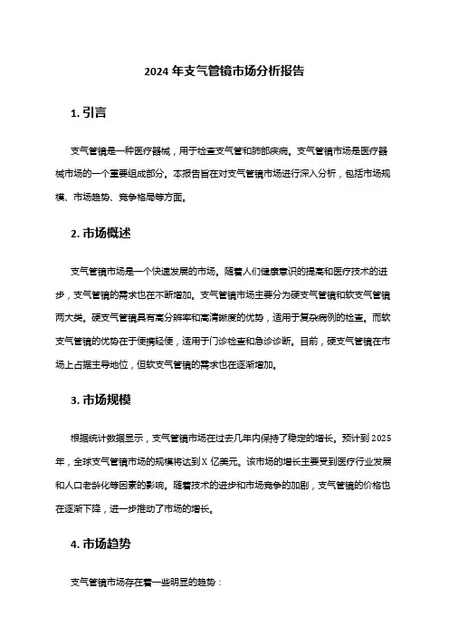 2024年支气管镜市场分析报告