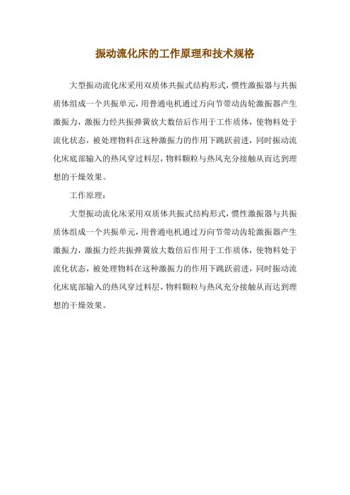 振动流化床的工作原理和技术规格
