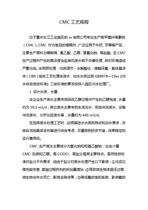 CMC工艺规程