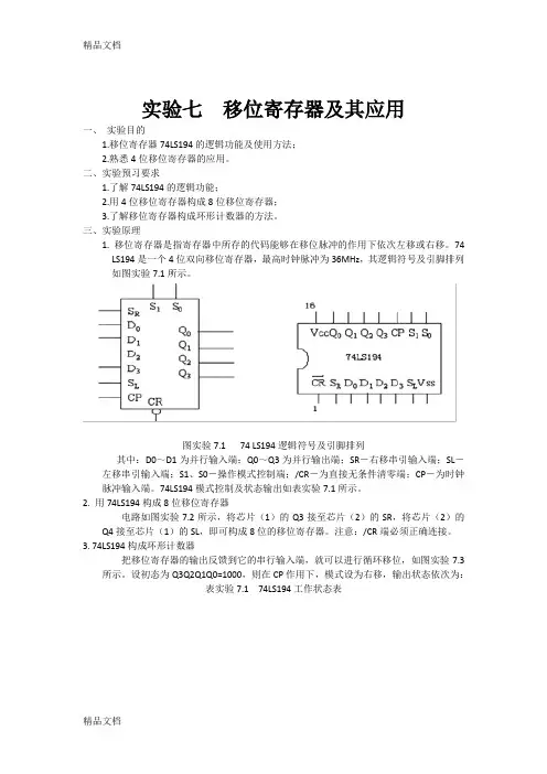 (整理)2移位寄存器及其应用.