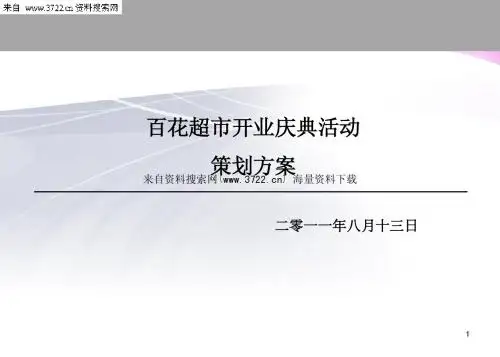 某某超市开业庆典活动策划方案(PPT 18页)
