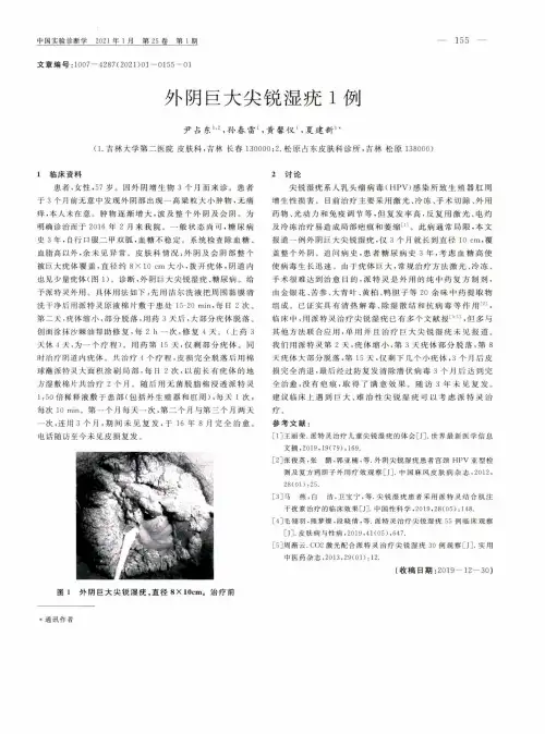 外阴巨大尖锐湿疣1例