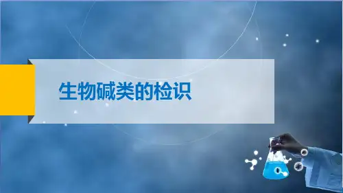 8398生物碱类的检识天然药物化学
