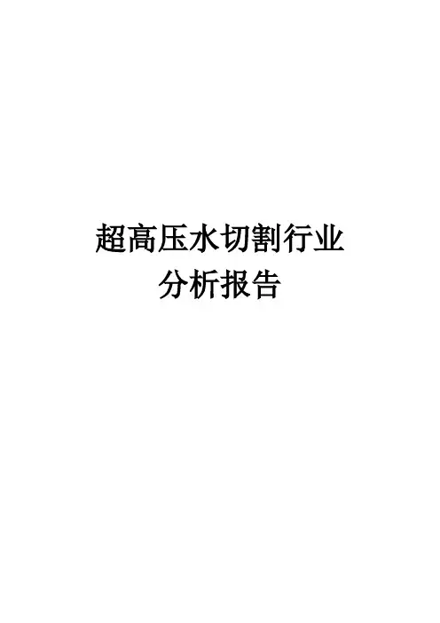 超高压水切割行业分析报告文案