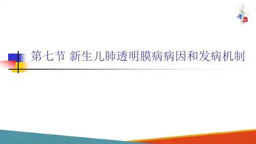 新生儿及新生儿疾病—新生儿肺透明膜病的诊疗(儿科学课件)