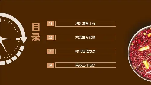 海底捞高效工作办法时间管理培训辅导课件