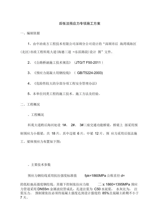 后张法预应力施工方案