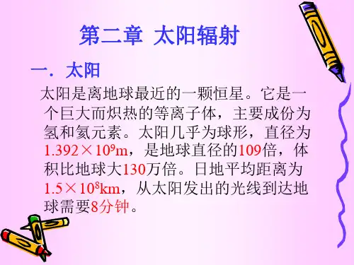 第二章 太阳辐射简介