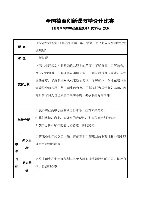职业生涯规划教案[1]