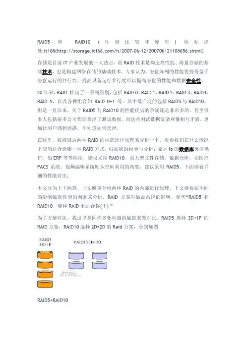 RAID5_和_RAID10_(性能比较和原理)