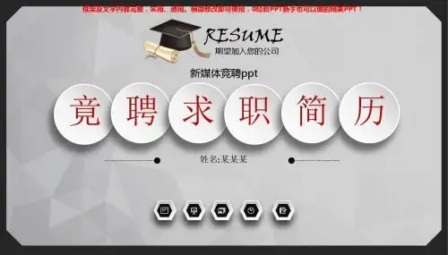 框架完整PPT-新媒体竞聘ppt