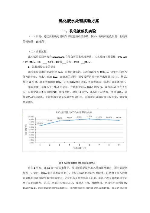 乳化液破乳实验