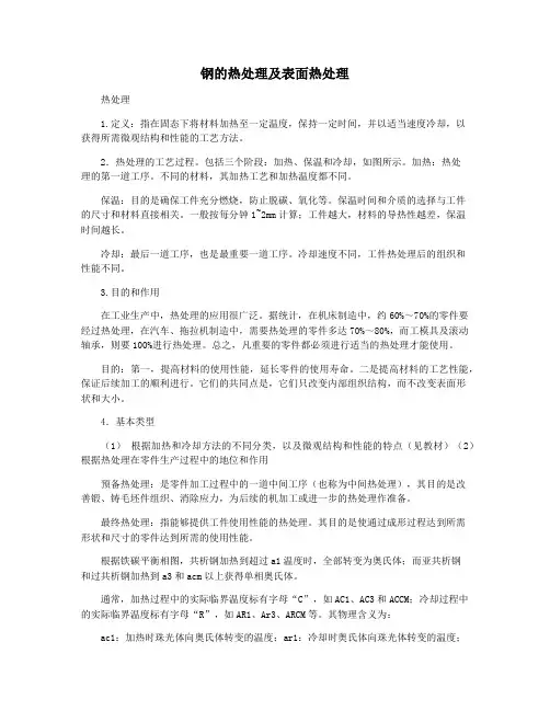 钢的热处理及表面热处理