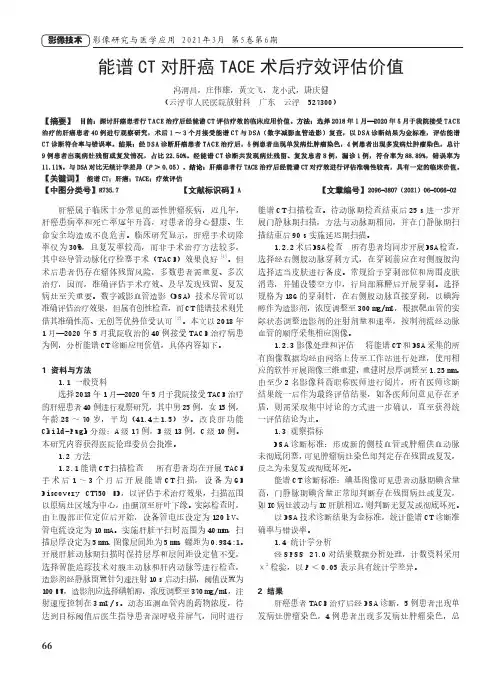 能谱CT对肝癌TACE术后疗效评估价值