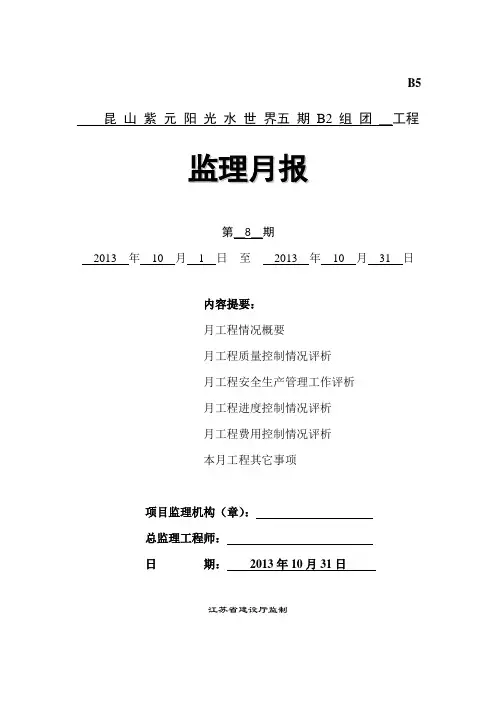 B2监理月报2013.10