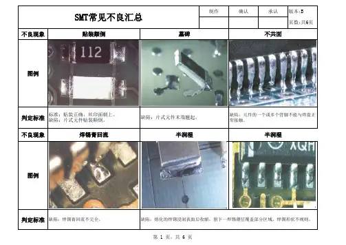 SMT常见不良汇总