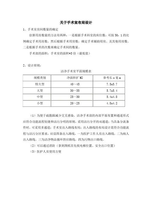 关于手术室布局设计 