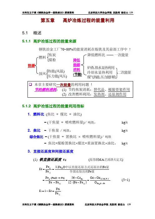 钢铁冶金学(炼铁)课件第5章A