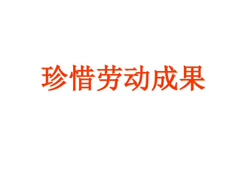 五年级上册品德13《珍惜劳动成果》 鲁人版 14