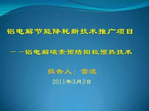 阳极预热技术PPT-0303稿