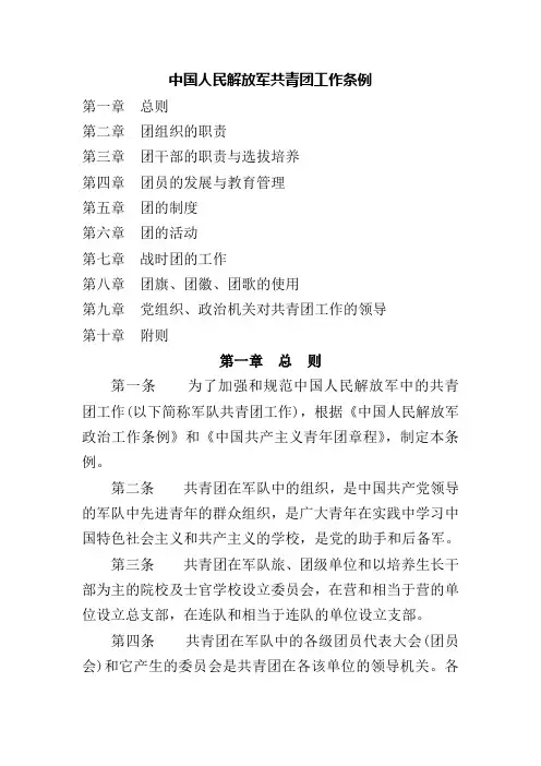 中国人民解放军共青团工作条例