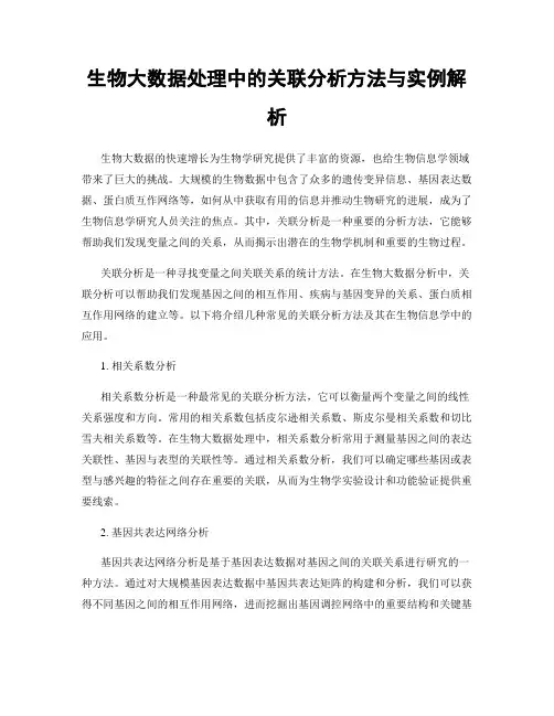 生物大数据处理中的关联分析方法与实例解析