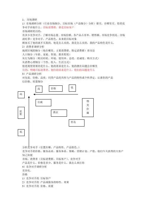 制定营销计划的七大步骤