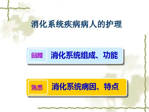 消化系统疾病病人的护理 教学PPT课件