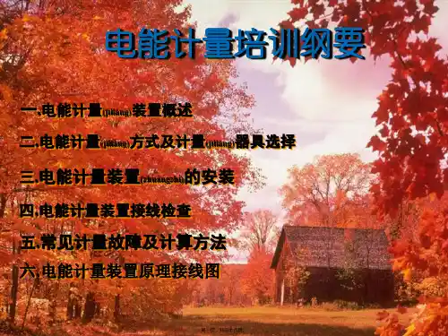 电能计量培训内容