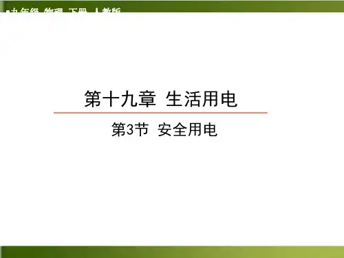 初中物理《安全用电》ppt下载- 新人教版1