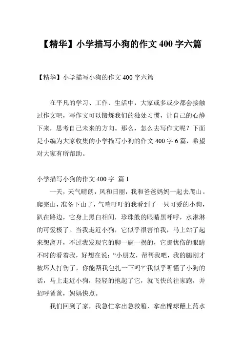 【精华】小学描写小狗的作文400字六篇