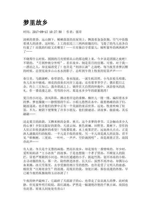 梦里故乡