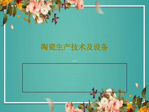陶瓷生产技术及设备PPT48页