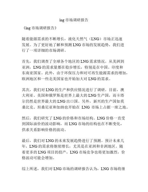 lng市场调研报告